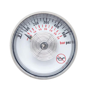 เครื่องวัดความดันอากาศแบบท่อเกลียว35มม. NPT1แบบท่อ500PSI/8หน้าปัด - Product Image 1