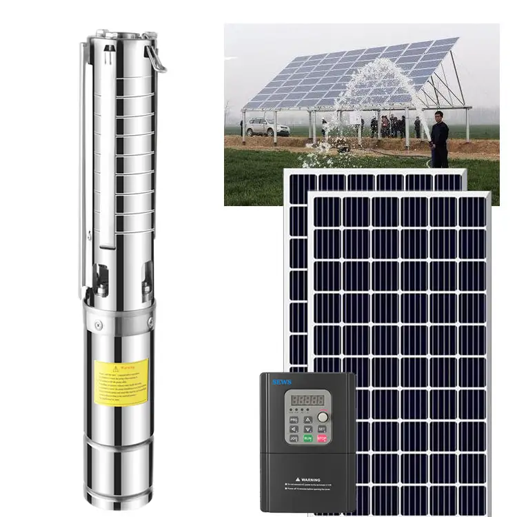 2 PS 50 PS Solar wasserpumpe Tauch-Gleichstrom pumpe Solar wasser für Tiefbrunnen 20 PS Smart Tauch wasserpumpe