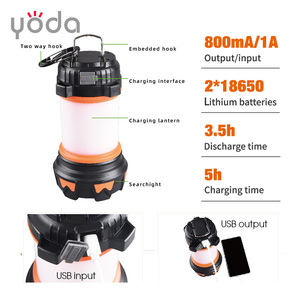 6 modos 3600mAh uso bidireccional gancho colgante ABS cuerpo recargable LED linterna de Camping para senderismo pesca huracanes - Product Image 2