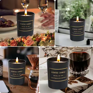 NATTH Dekor Großhandel Geschenk handgemachte Kerze benutzer definierte Duft Blechdose Kristallglas Soja Wachs Duft kerzen mit Box - Product Image 3