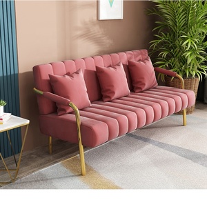 Luce nordica di lusso tessuto divano casa moderna soggiorno camera da letto semplice tessuto di velluto divano struttura in <span class=keywords><strong>ferro</strong></span> - Product Image 4