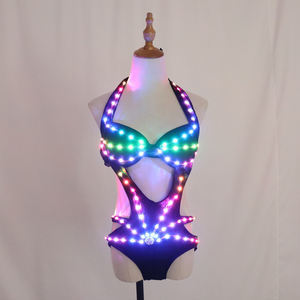 Nuevo Disfraz Sexy de Bailarina <span class=keywords><strong>Gogo</strong></span> para DJ y Grupo de Baile para Discoteca con Chaqueta de Luces LED de Píxeles a Todo Color para Uso en Escenarios y Bodas - Product Image 1