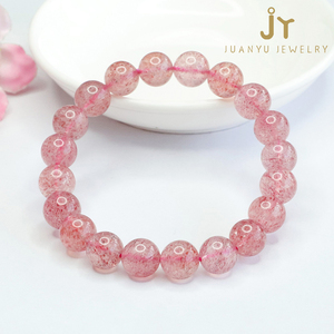 Pedras preciosas e Pulseira De Cristal De Cura De Contas De Cristal Pulseiras Atacado Jóias De Pedra De Quartzo De Morango 3A Pulseira - Product Image 3