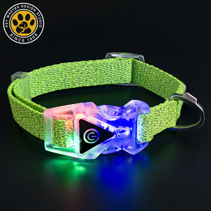 Collar de perro LED SinSky, luces brillantes personalizadas, seguridad nocturna, caminar, personalizado, impermeable, luz intermitente, Collar de perro reflectante - Product Image 2