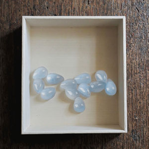 Cabujón de Aguamarina Natural en Forma de Lágrima Hecho a Medida, Personalización Disponible, Proveedor de Joyería de Aguamarina Natural. - Product Image 1