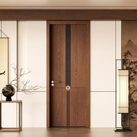 Portes intérieures modernes personnalisées en bois plaqué pour chambre à coucher – Designs haut de gamme avec finition grain de bois naturel