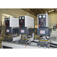 Machine de soudage sans soudure à trois têtes pour profilés PVC/UPVC, avec une belle machine de soudage pour la fabrication de fenêtres et de portes