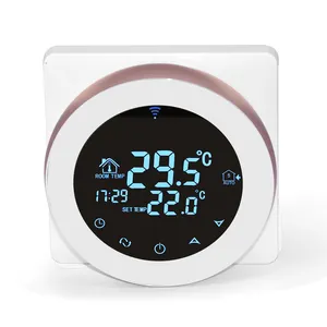 HY312-WIFI Round Touch Screen Thermostat Remote Control Smart Home Digital Room Thermostat Support Tuya APP Google Alexa