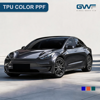 Film de protection de peinture coloré auto-cicatrisant TPU PPF gris mat métallisé gris ébène avec garantie 10 ans pour covering automobile