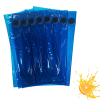 Sacs BIB aseptiques en PE imprimés en gravure recyclables bleus en boîte de 10L et 20L pour boissons avec valve de distribution