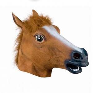 Máscara de Látex de Caballo Marrón <span class=keywords><strong>para</strong></span> Hombres y Mujeres, Divertida Máscara de Cabeza de Caballo <span class=keywords><strong>para</strong></span> <span class=keywords><strong>Halloween</strong></span>, Cosplay, Fiesta de Disfraces, Máscaras de Animales - Product Image 3