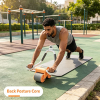 Rouleau de fitness à rebond automatique au design tendance pour hommes et femmes adultes, pour l'entraînement abdominal, la minceur de la taille et la combustion des graisses