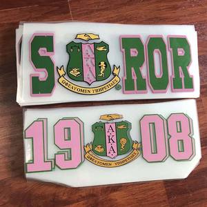 Prêt à expédier Vente chaude tous les groupes grecs AKA Delta sgrho Zeta design Fer vinyle Plastisol Sérigraphie transfert pour chemise - Product Image 2