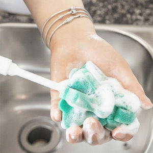 Usine directe à long manche télescopique tasse brosse de nettoyage éponge poils Portable conception pour arbre de noël bébé biberon pin - Product Image 5