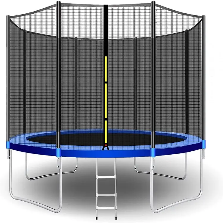 Trampolin Elastis Anak-anak, Trampolin Bulat Luar Ruangan/Taman Bermain dengan Tenda