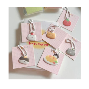 New Arrival Custom PVC Sponge Foam Anime Logo Key Chain Personalized Promotional Party Supplies with Puffy Charm