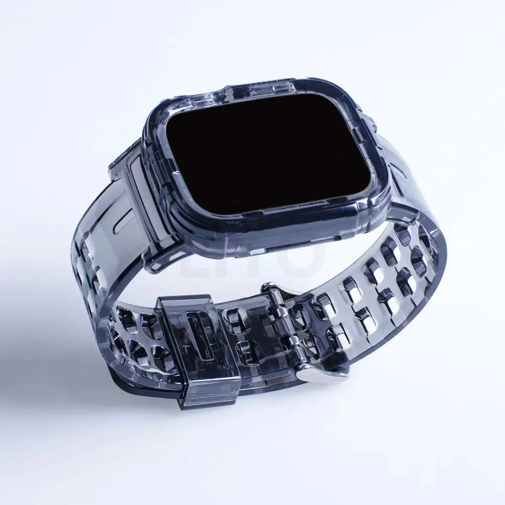 Ремешок Correa para из ТПУ для смарт-часов, спортивный прозрачный браслет для apple watch 38 40 42 44 мм
