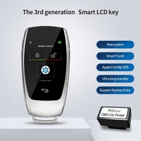 Clé LCD intelligente universelle / Système IOS Find MY / Affichage des informations de localisation de la voiture, entrée sans clé, compatible avec les modèles à démarrage par bouton unique
