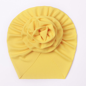 Adorabile cappello da bambino con fiocco lucido carino tinta unita neonate ragazzi cappello turbante morbido neonato berretti avvolge la testa - Product Image 2