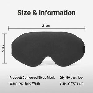 Custom Logo Screen Printed 3D Contoured Cup Sleep <b>Mask</b> for Men Women with Lash Extensions <b>Eye</b> Covers - Product Image 2
