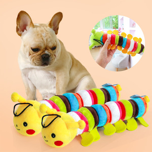 Jouets pour animaux de compagnie, jouets en peluche pour chiens de petite à moyenne taille, qui font des sons, et chenilles interactives pour réconforter les chiots. - Product Image 1