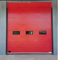 Porte électrique industrielle à glissement rapide, résistante au vent, ignifuge, isolation thermique pour la logistique à chaîne du froid