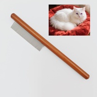 Peigne râteau en bois naturel pour animaux de compagnie pour chiens chats-Outil de toilettage démêlant Fournisseur en gros pour animaleries 20cm