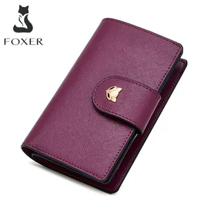 FOXER pochette in pelle divisa da donna portafoglio di alta qualità borse per soldi di grande capacità portamonete portamonete elegante da donna