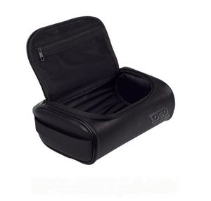 Pochette de voyage décontractée en cuir PU personnalisable avec fermeture éclair pour homme - Réutilisable et logo personnalisé disponible - Product Image 1