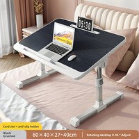 Bureau de lit pliable réglable en hauteur pour ordinateur portable, idéal pour l'écriture, le travail, les étudiants en résidence et la maison