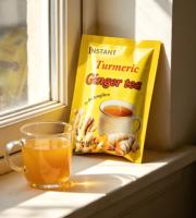 Poudre de curcuma chinois, sucre, granules de thé au gingembre, poudre de thé au gingembre instantané avec curcuma et gingembre, style thé au gingembre