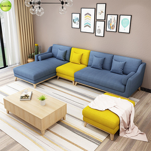 Italian Nordic Modern Style Furniture Sets Design Wooden <strong>Sofa</strong> Set Fabric <strong>Small</strong> Corner <strong>Sofa</strong> for <strong>Bedroom</strong> 3606 - Product Image 5