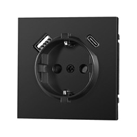 Prise murale tactile de haute qualité, série Z, standard européen moderne, export, noir, norme allemande 220V, pour usage domestique