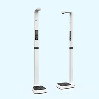 Báscula Ultrasónica de Altura, Peso e IMC, Pantalla LCD de 5 Pulgadas, Diseño Plegable, Cálculo Automático del IMC