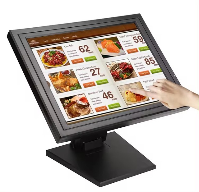TOTALPOS OEM 300cd/m2 Resistive LCD Touch Screen Monitor Computer POS PC Factory High Quality 15 Inch Black Usb for Business