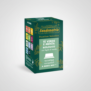 16 Cápsulas de Infusión de Té Verde y Menta Sandemetrio Compatibles con A Modo Mio [0.16/Cápsula] - Product Image 2