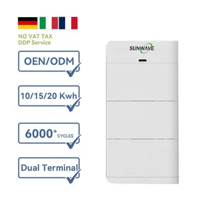 Stock européen 5Kwh 10Kwh Batterie Lifepo4 haute tension 15Kwh ESS empilable au lithium-ion