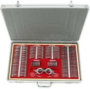 Kit d'optométrie avec 266 lentilles d'essai optiques, monture d'essai à bord métallique et étui en aluminium, personnalisable OEM/ODM - uniquement l'étui - Product Image 2
