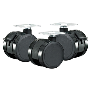 2 Zoll Voll plastik Nylon <span class=keywords><strong>Twin</strong></span> <span class=keywords><strong>Wheel</strong></span> Möbel Rollen für Büros tühle Schlafzimmer Nachttische Lagers chränke Mobile Bücherregale - Product Image 5