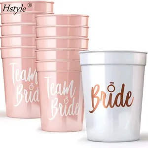 Team Bride Bachelorette Party Cups-Coupe de la mariée et coupe de demoiselle d'honneur Décorations de fête de Bachelorette Bachelorette Party Favors HS1508