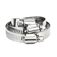 Collier de serrage à vis sans fin réglable de style américain, en acier inoxydable 304, tailles personnalisées, directement de l'usine