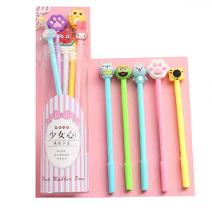 Soododo 10 Stück Kawaii Cute Gel Pen Set Schöne Cartoon Kunststoff Custom Briefpapier Kinder inspiriert Koreas Katze New Fancy Color 0,5mm - Product Image 1