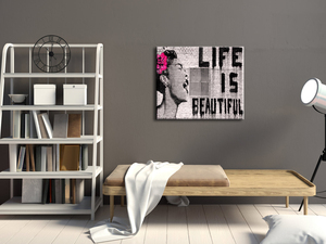Stampe su Tela della Serie <span class=keywords><strong>Banksy</strong></span> all'Ingrosso, Grandi Stampe Moderne su Tela per Decorazioni da Parete <span class=keywords><strong>di</strong></span> Soggiorno e Camera da Letto - Product Image 2