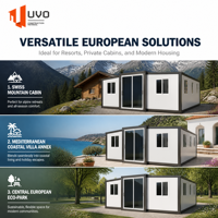 Maison conteneur extensible UVO 30FT : Villa de villégiature préfabriquée certifiée CE et ISO9001 |   Location de vacances à haut rendement pour les États-Unis