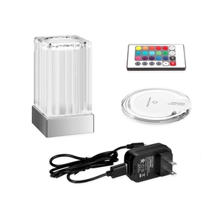 Glazen Draadloze Tafellamp Ip54 Waterdichte Led Dinner Decoratief Licht Oplaadbare Bureaulamp Met <span class=keywords><strong>Rgb</strong></span> - Product Image 1