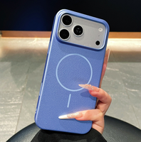 Étui de téléphone magnétique avec texture grain de litchi pour iPhone 18ProMAX 17, 16, 15, 14, 13, 12, 11, Pro Plus, étui de téléphone anti-chute