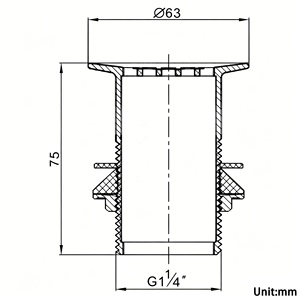 <span class=keywords><strong>Grille</strong></span> de vidange à ouverture constante, passoire de lavabo sans fente en laiton massif de qualité commerciale pour éviers publics - Product Image 6