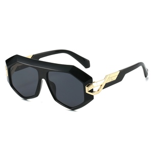 European American Vintage Sunglasses for Men Trendy <b>Large</b> <b>Frame</b> Goggles UV400 High Sense Sunshade Cross-Border High Fashion - Product Image 1