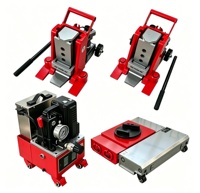 Cric hydraulique électrique 6T 10T 15T 20T 48V 25A avec pompe au lithium, 1 pompe pour 2 crics, pour le levage et la manutention de charges lourdes