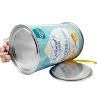 Boîte de bidon de boîte de lait en poudre ronde en gros de la coutume 300-1000ml